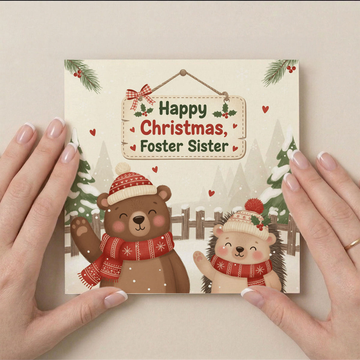 PP-GRE-6x6-ENVELOPE - Square Greetings Cards Mockup